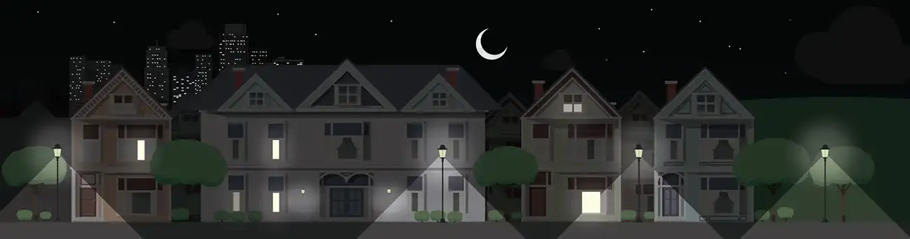 Illustrated San Francisco Like City During the Night