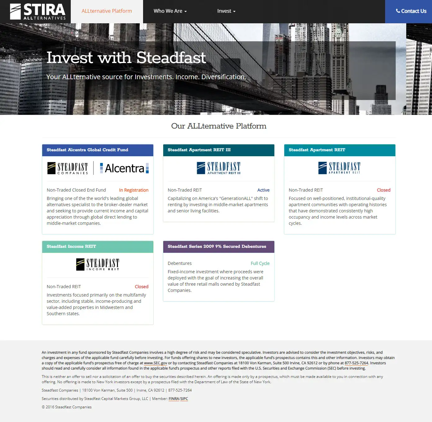 STIRA - Wordpress Website - Homepage